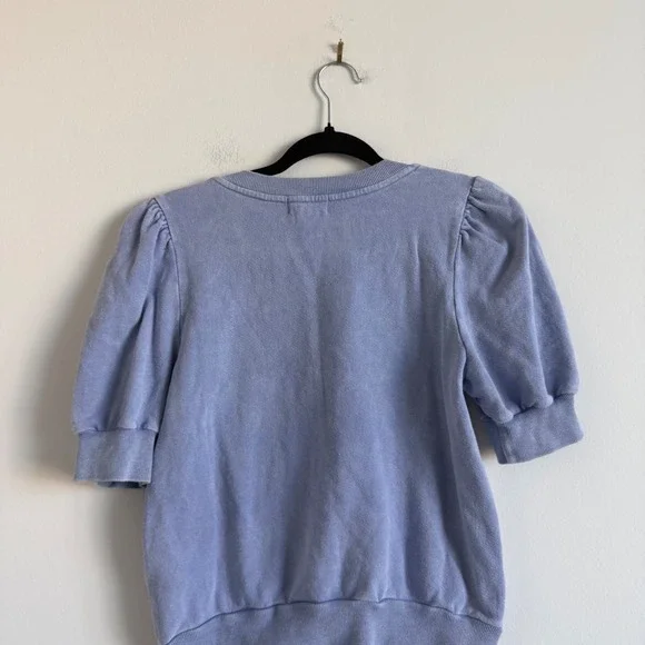 Anthropologie T.la Periwinkle Puff Sleeve Pullover Size Medium - Picture 5 of 8